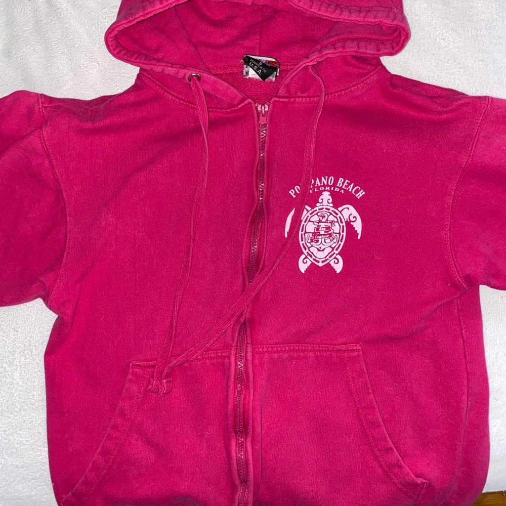 Pompano Beach Florida Zip Up Sweatshirt